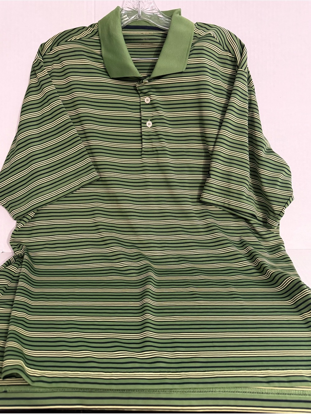 adidas Green Multi-Stripe Polo Shirt
